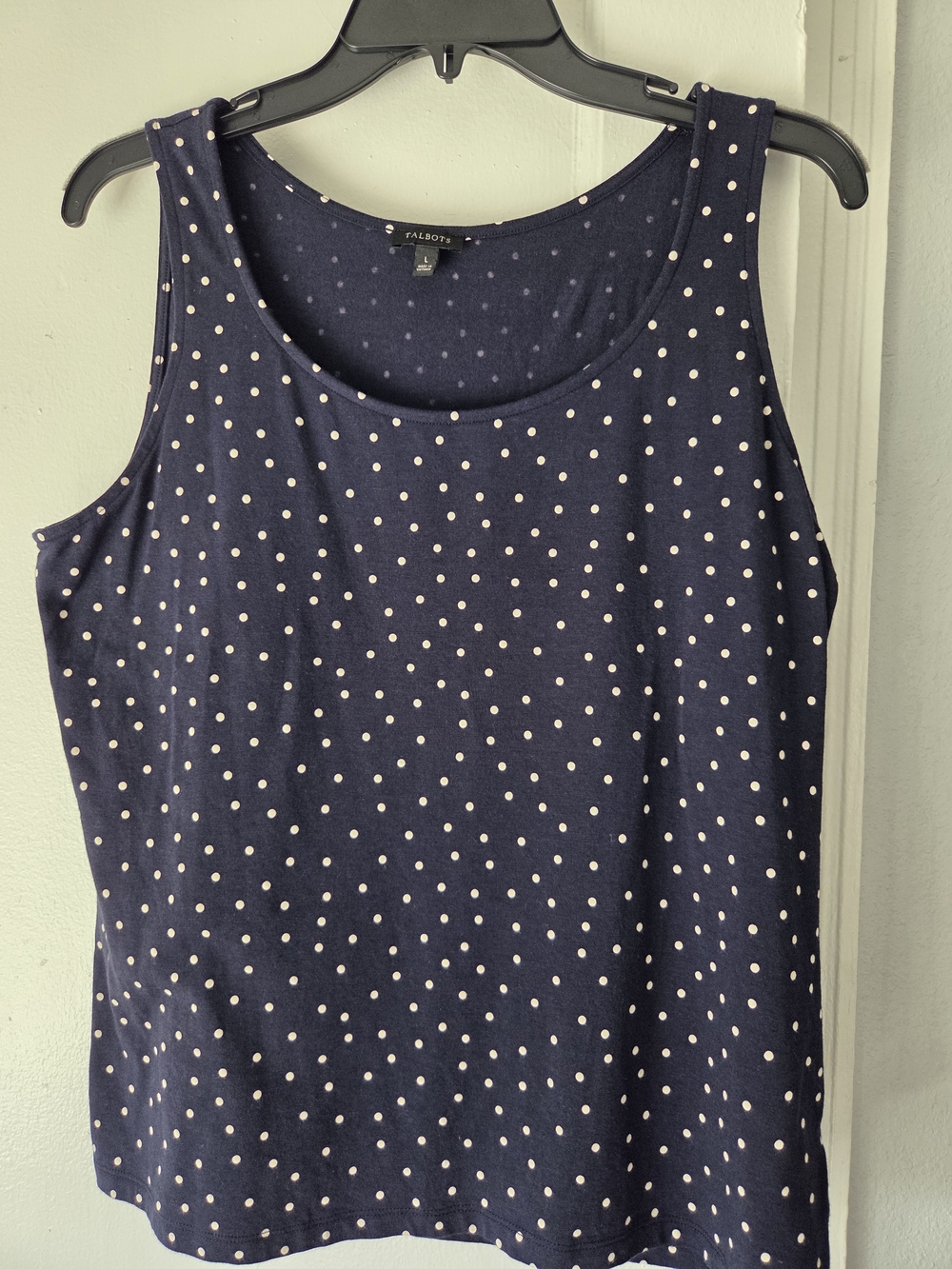 Talbots Navy Polka Dot Tank Top